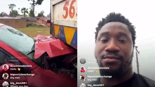Comedian and singer wey dem dey call Nasboi don escape one serious motor accident as e dey do 36-state waka just to collect verse from Davido.